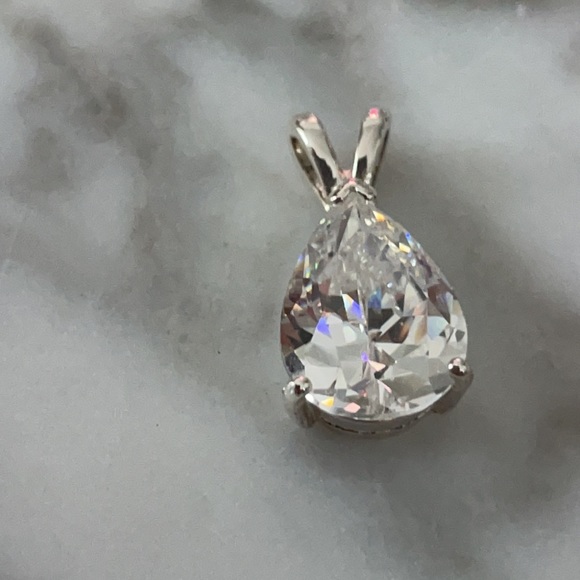 ❤️5/$25 ROMAN CZ Teardrop Earrings & Pendant Set - Picture 2 of 5